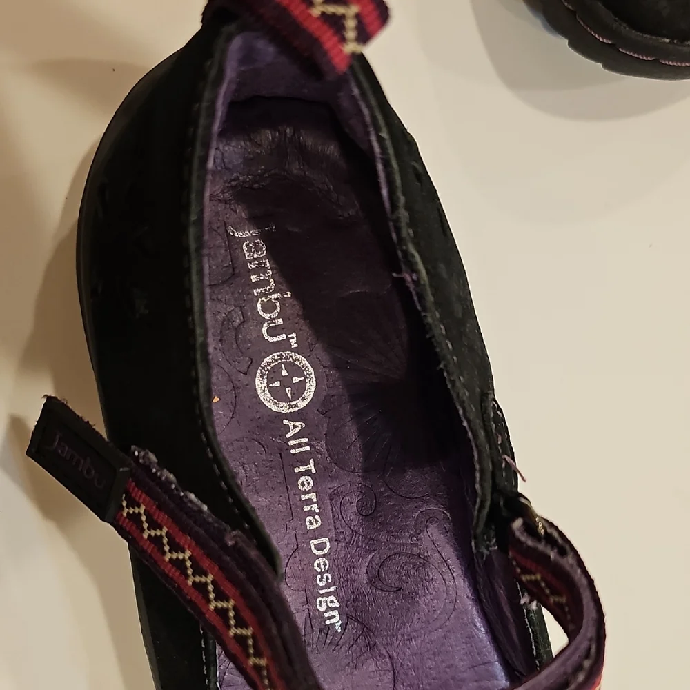 Jambu Black and Purple Mary Jane Flats Size 8M Women's - Picture 7 of 9